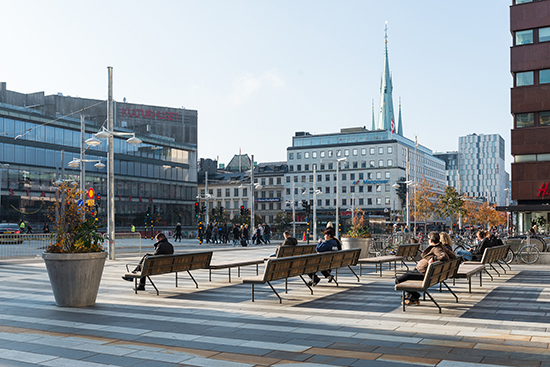 Området Klarabergsgatan, nominerad till Trafikverkets arkitekturpris.