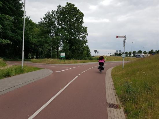 Snelfietsrute i Nederländerna. Cykelstråk med hög standard och en av förebilderna för framtida supercykelstråk.