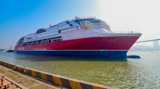 Viking Glory sjösätts för första gången i Xiamen, 26 januari 2021.
