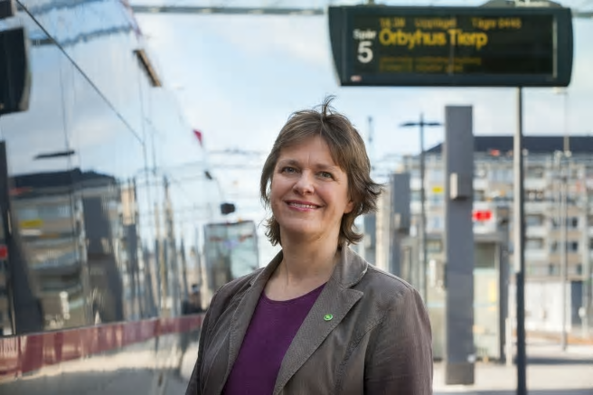 Jenny Lundström (MP), 1.e vice ordföranden i kollektivtrafiknämnden. Foto: Fredrik Hjerling