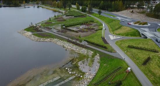 &Ouml;stra länken nya parkområdet Luleå kommun.