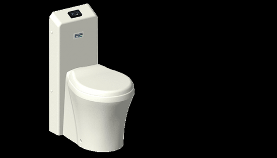 Vad lätt! VA-lätt! Toalett! BAGA Valett är en extremt snålspolande, ultratyst toalett.