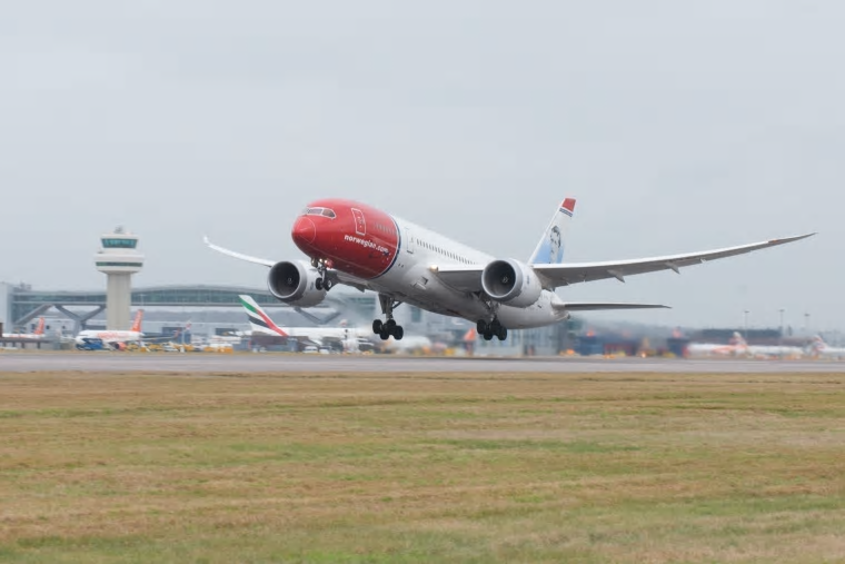 Norwegian 787 Dreamliner på London Gatwick