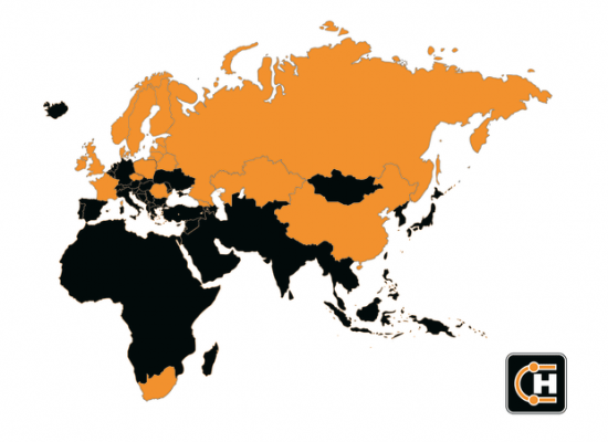 Hydroscand Group är etablerade i många länder över flera världsdelar.