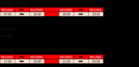 <span><span><span><span>Trafiken mellan Helsingfors och Tallinn fortsätter med en reducerad tidtabell.</span></span></span></span>
