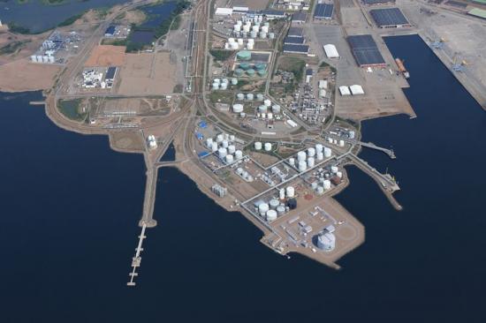 <span>LNG-terminalen i Fredrikshamn, Finland.</span>
