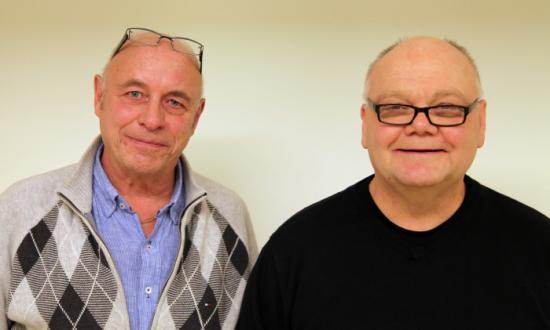 Fr v arbetschef Jimmy Perneland samt driftsdirektör Jörgen Grelson vid RAVN Bane AB.