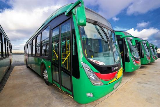 Bussarna till Lagos är av samma modell - Marcopolo Viale - som Scania tidigare levererat till staden Accra i Ghana.