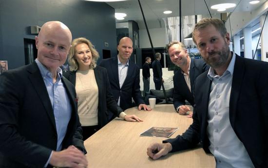 Erik Heilborn, Malin Halldén, Fredrik Lindqvist och Mats Wallin, &Aring;F, samt Fredrik Ekstrand, Cervino Consulting.