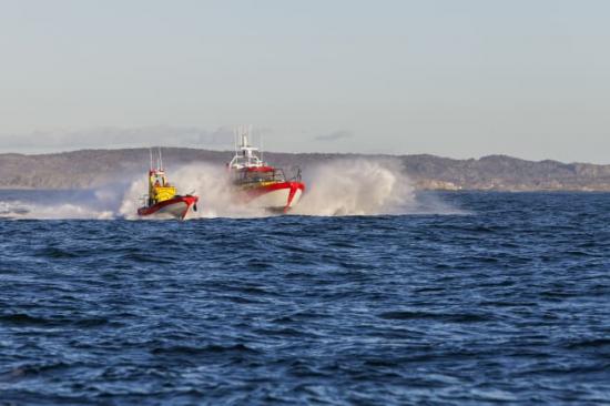 Nomineringarna till &Aring;rets Sjöräddare 2018 är klara. På bilden syns sjöräddningssällskapets räddningsbåt i Gunnel Larson-klassen.