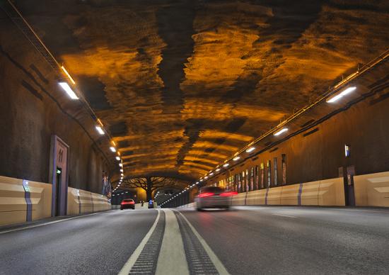 Skogen, som har en enorm ek av cortenstål.