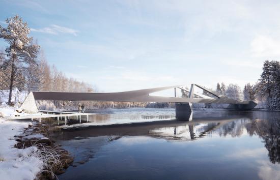 Vinnande förslaget: järnvägsbron Kinetik (bilden är en illustraton).