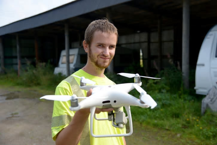 Martin Jonsson är Sandviken Energis egen drönarpilot.