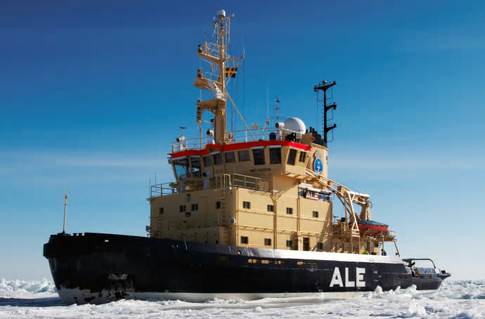 Isbrytaren Ale är minst av de fem statsisbrytarna och har inlett årets isbrytarsäsong.