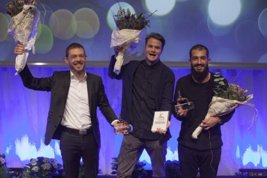 Från vänster: Kim Spiegelberg Stelzer, Köpenhamn, Tommy Roman, SLU Alnarp och Milad Mohammadi. Fotograf Johanna Hanno.