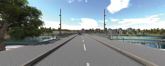 Visionsbild över Stridsbergsbron (bilden är en illustration).