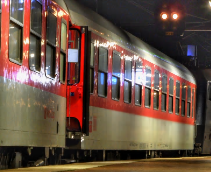 Liggvagnar på København Hovedbanegård.