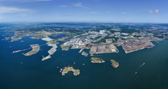 Ytterhamnarna i Göteborgs hamn.