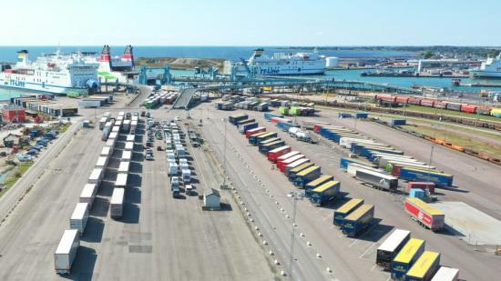 Godsflödena ökade under 2021 i Trelleborgs Hamn.