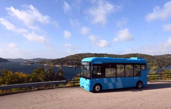 En av fyra minielbussar som ska gå på linje 57 i Bergsjön.