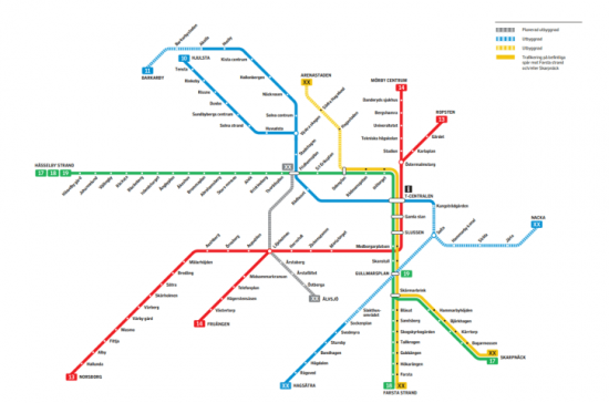 Den nya tunnelbanekartan.