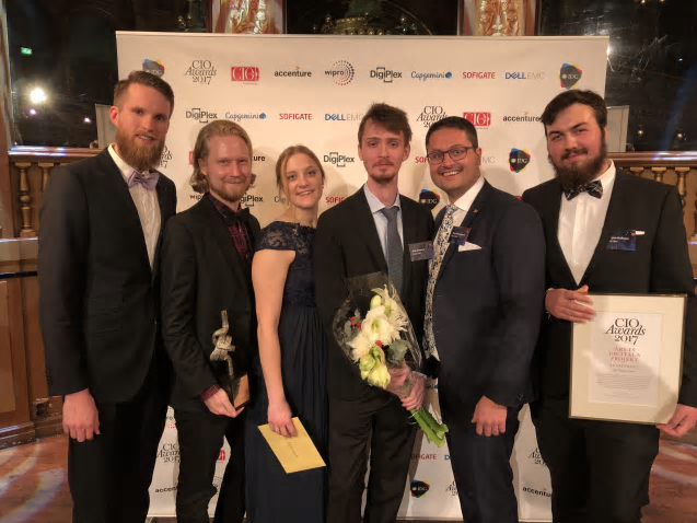 Sebastian Nabrink, Ludvig Gee, Jessica Andersson, Erik Osmund, Amer Mohammed och Hampus Hallman.
