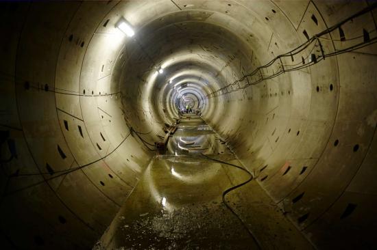Bild från tunnelbygget av Cityringen.